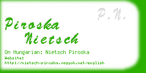 piroska nietsch business card